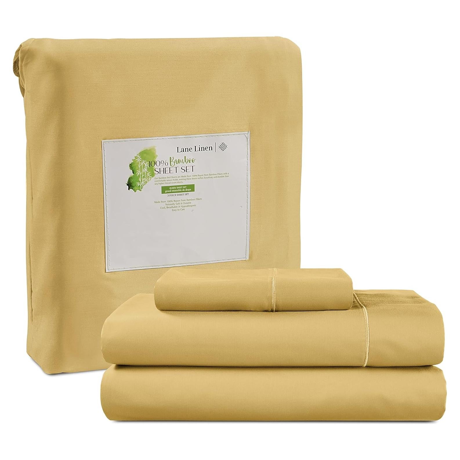 Juego de Sábanas Twin XL LANE LINEN Rayón Bambú 3 Piezas