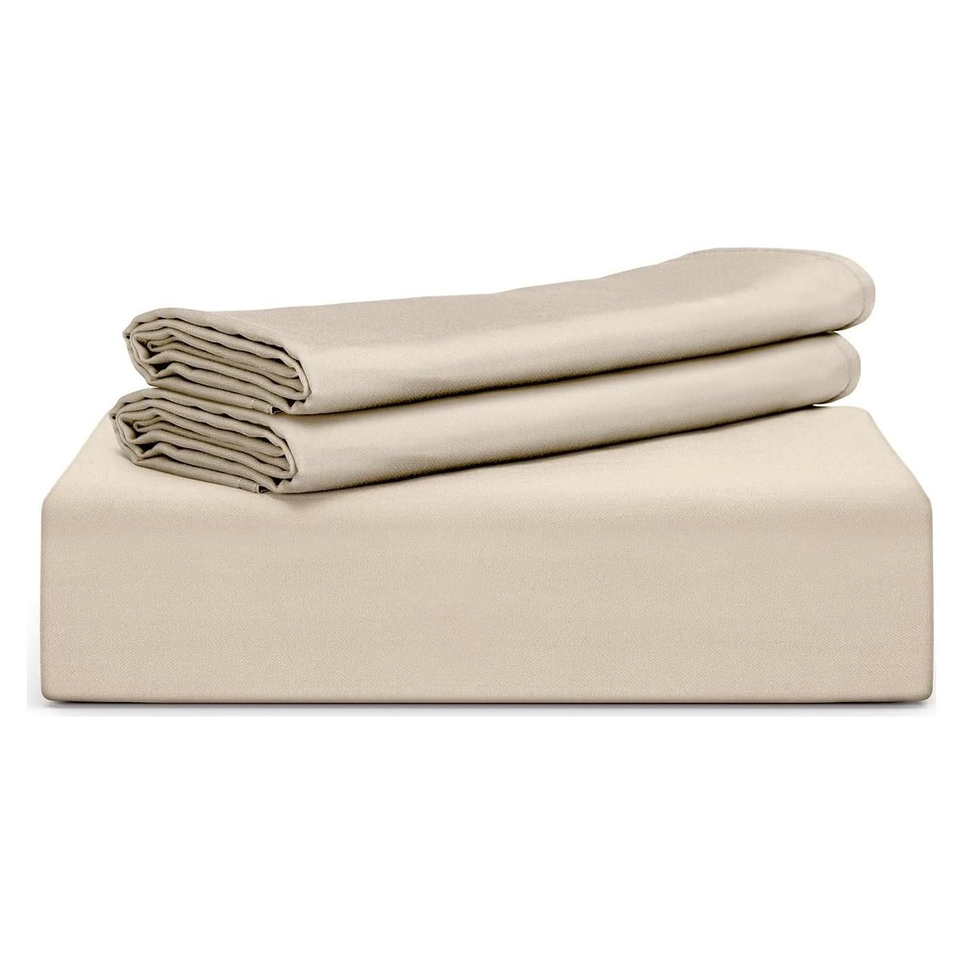 Funda de Edredón Queen Tafts 3 Piezas Viscosa Bambú Beige