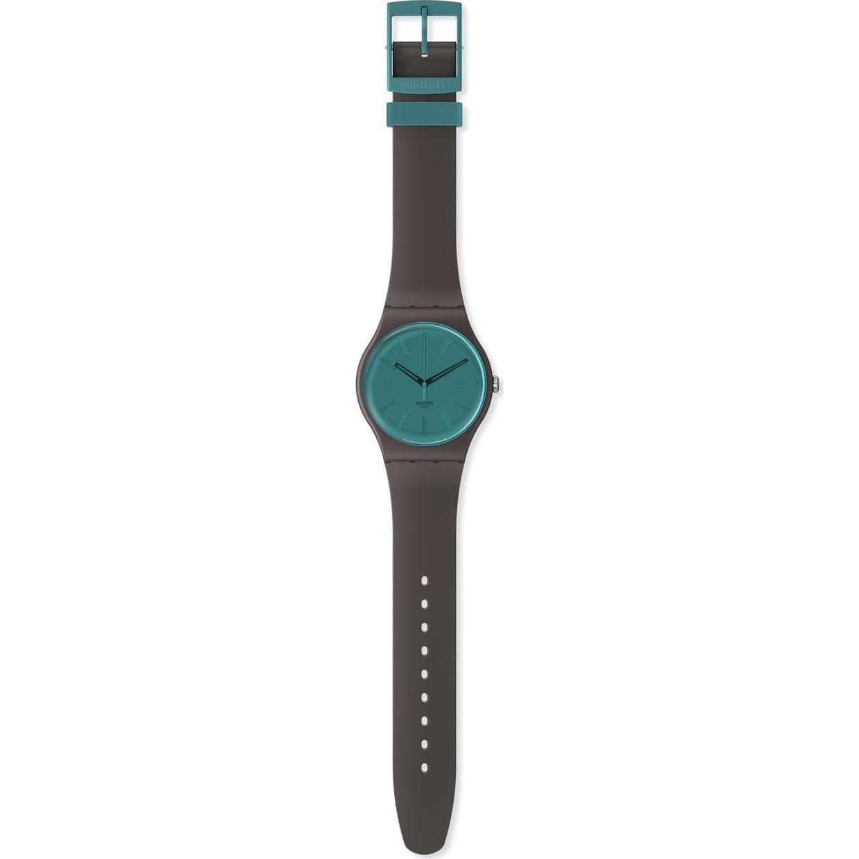Reloj Unisex Swatch New Gent 41mm Cuarzo Marrón Impermeable