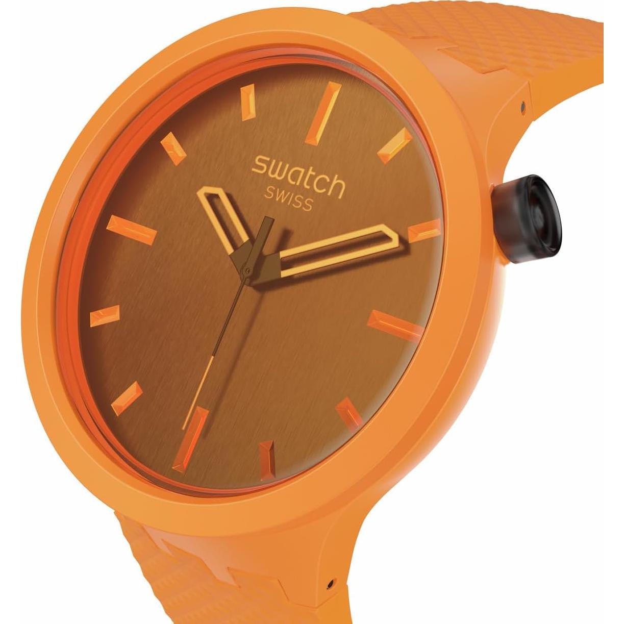 Reloj Swatch Big Bold Biosourced Unisex 47mm Naranja