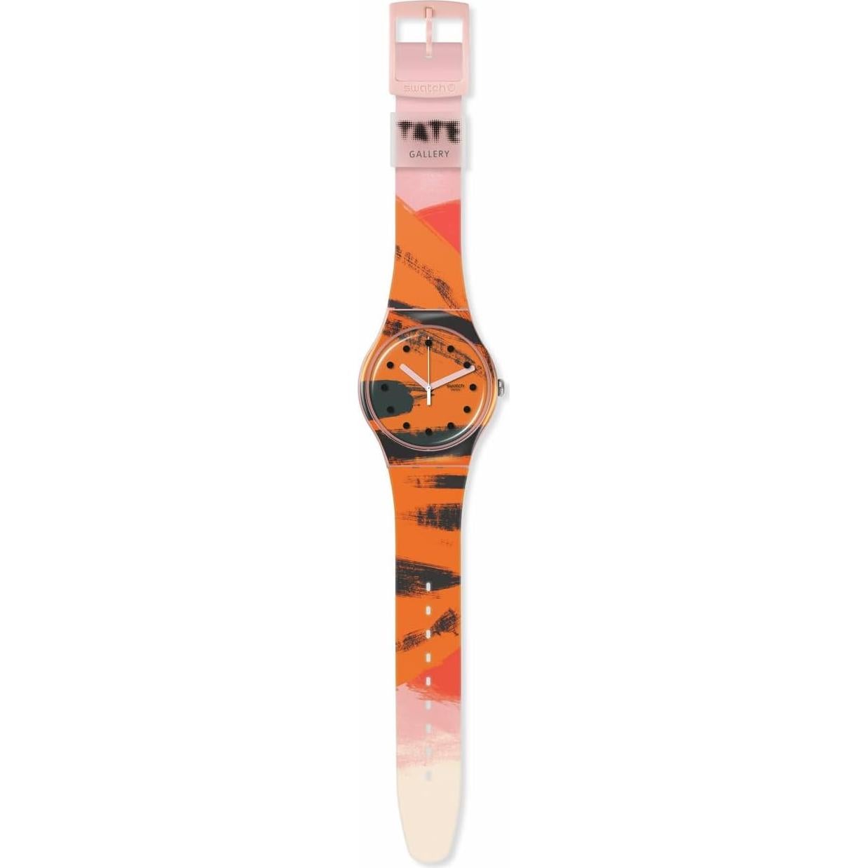 Reloj Unisex Swatch Biocerámico 41mm Rosa y Naranja