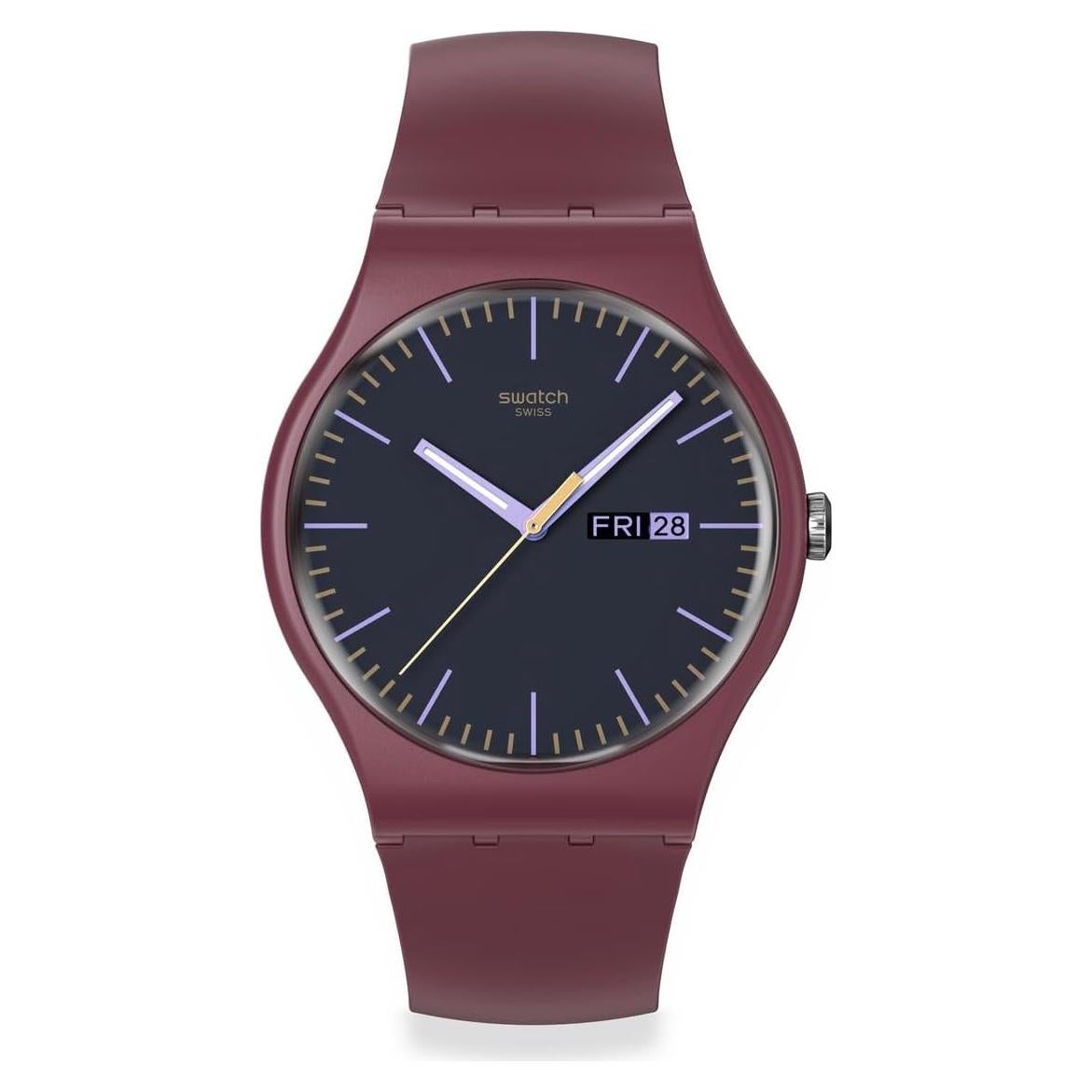 Reloj Unisex Swatch New Gent Biosourced 41mm Rojo Cuarzo