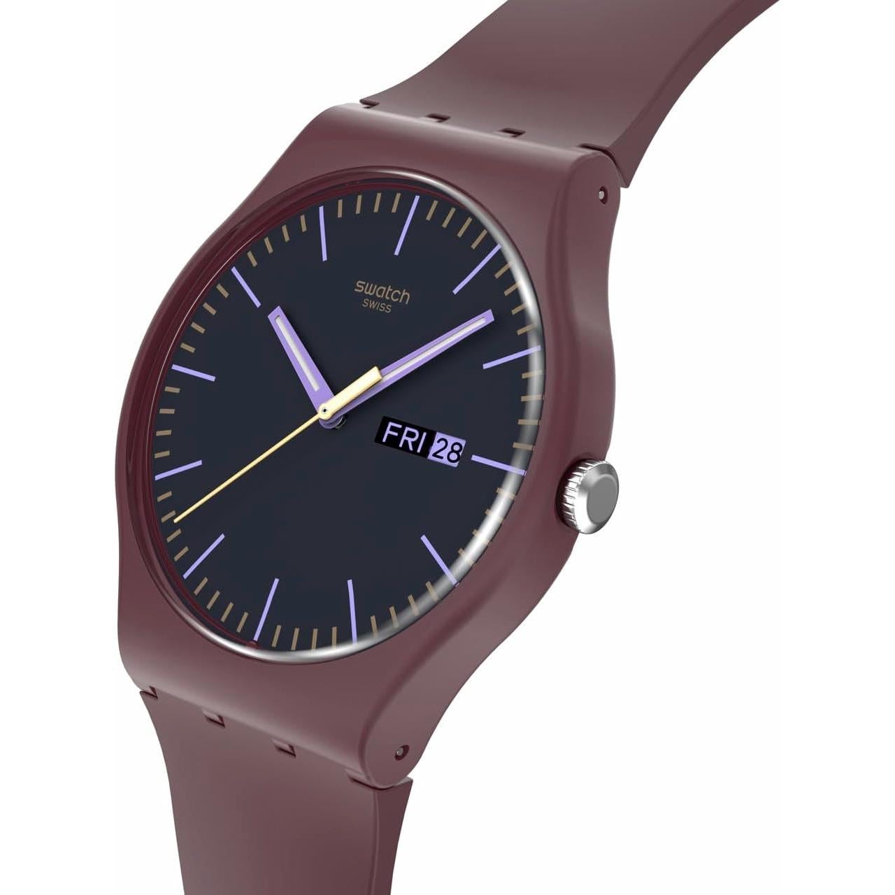 Reloj Unisex Swatch New Gent Biosourced 41mm Rojo Cuarzo