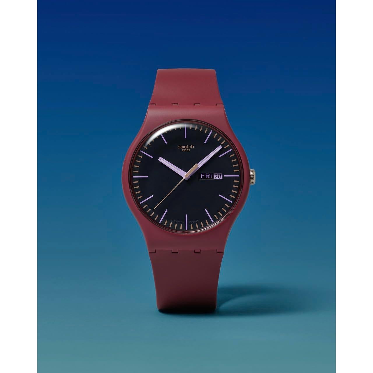 Reloj Unisex Swatch New Gent Biosourced 41mm Rojo Cuarzo