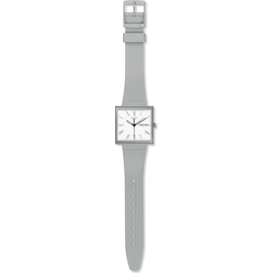 Reloj Swatch Bioceramic Cuadrado Gris Unisex Cuarzo 33.25mm