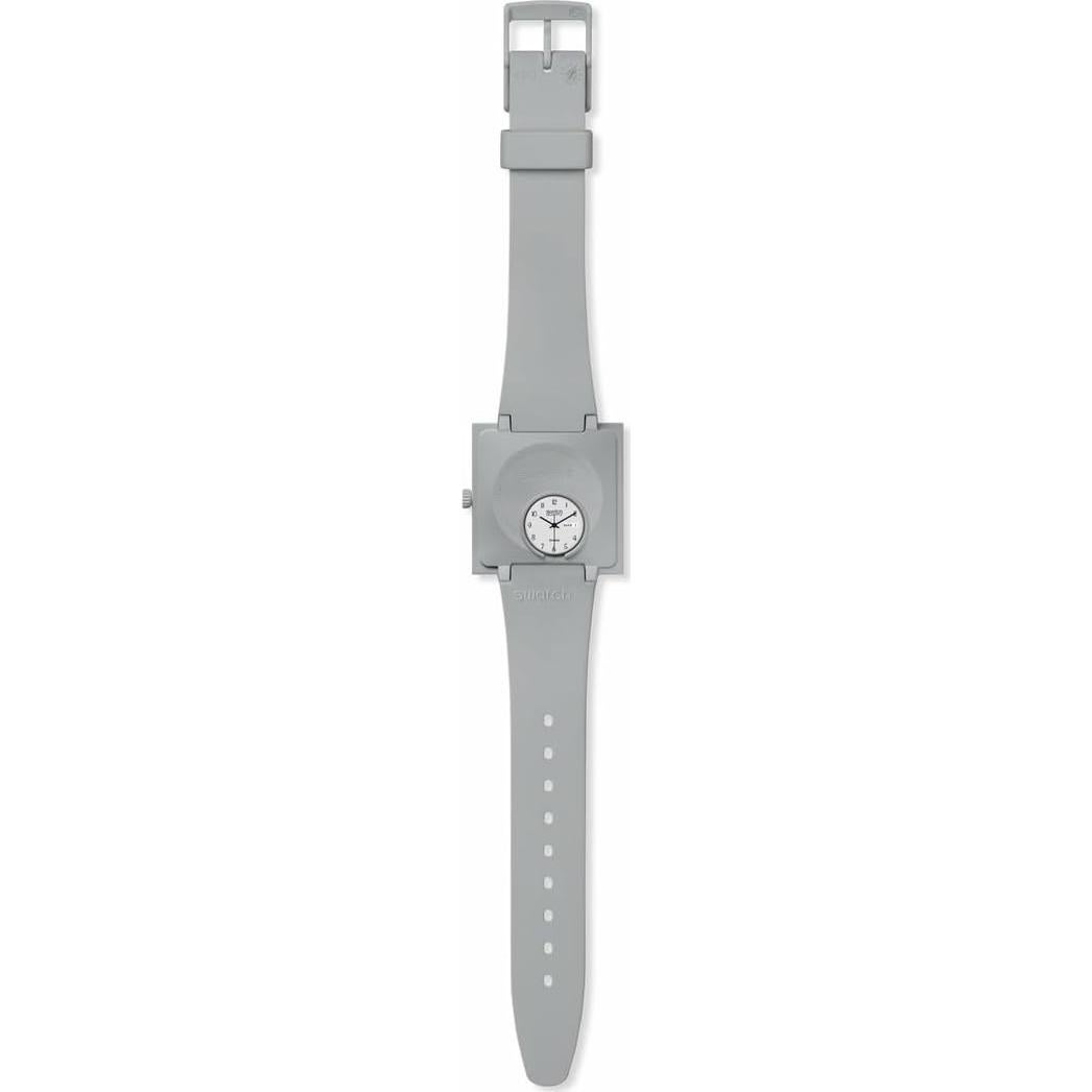 Reloj Swatch Bioceramic Cuadrado Gris Unisex Cuarzo 33.25mm