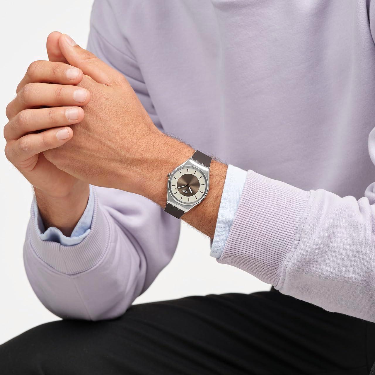 Reloj Swatch Skin Irony Unisex 38mm Cuarzo Marrón Impermeable