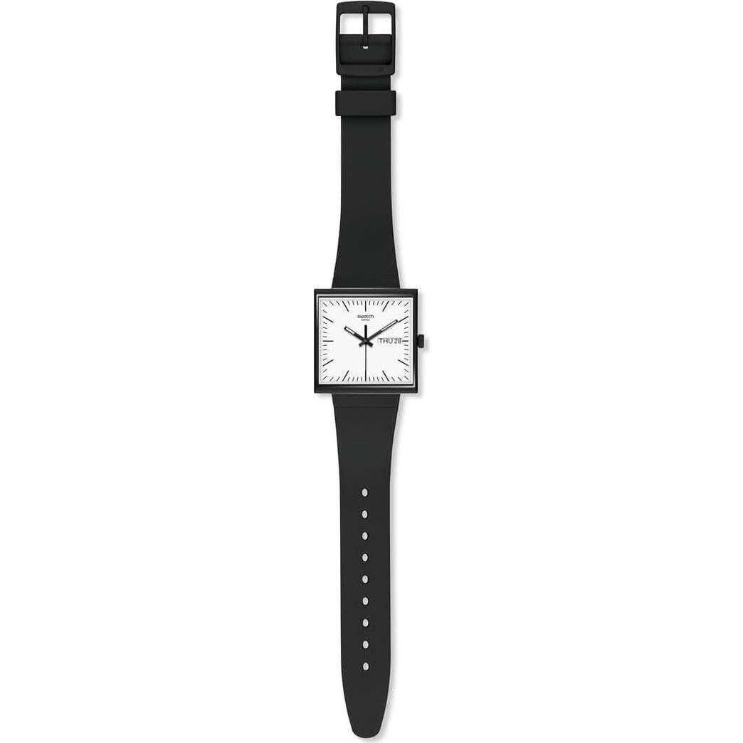 Reloj Swatch Bioceramic Cuadrado Unisex Negro 33.25mm