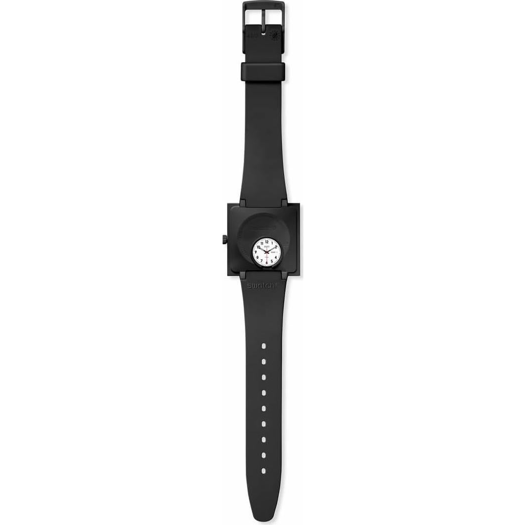 Reloj Swatch Bioceramic Cuadrado Unisex Negro 33.25mm