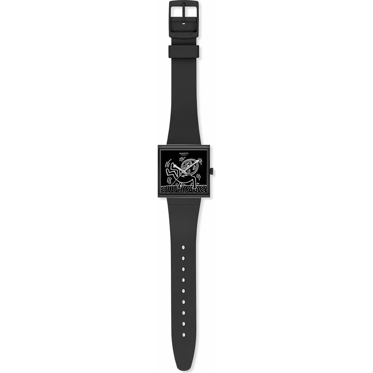 Reloj Swatch Bioceramic Cuadrado Negro 41.8mm Impermeable