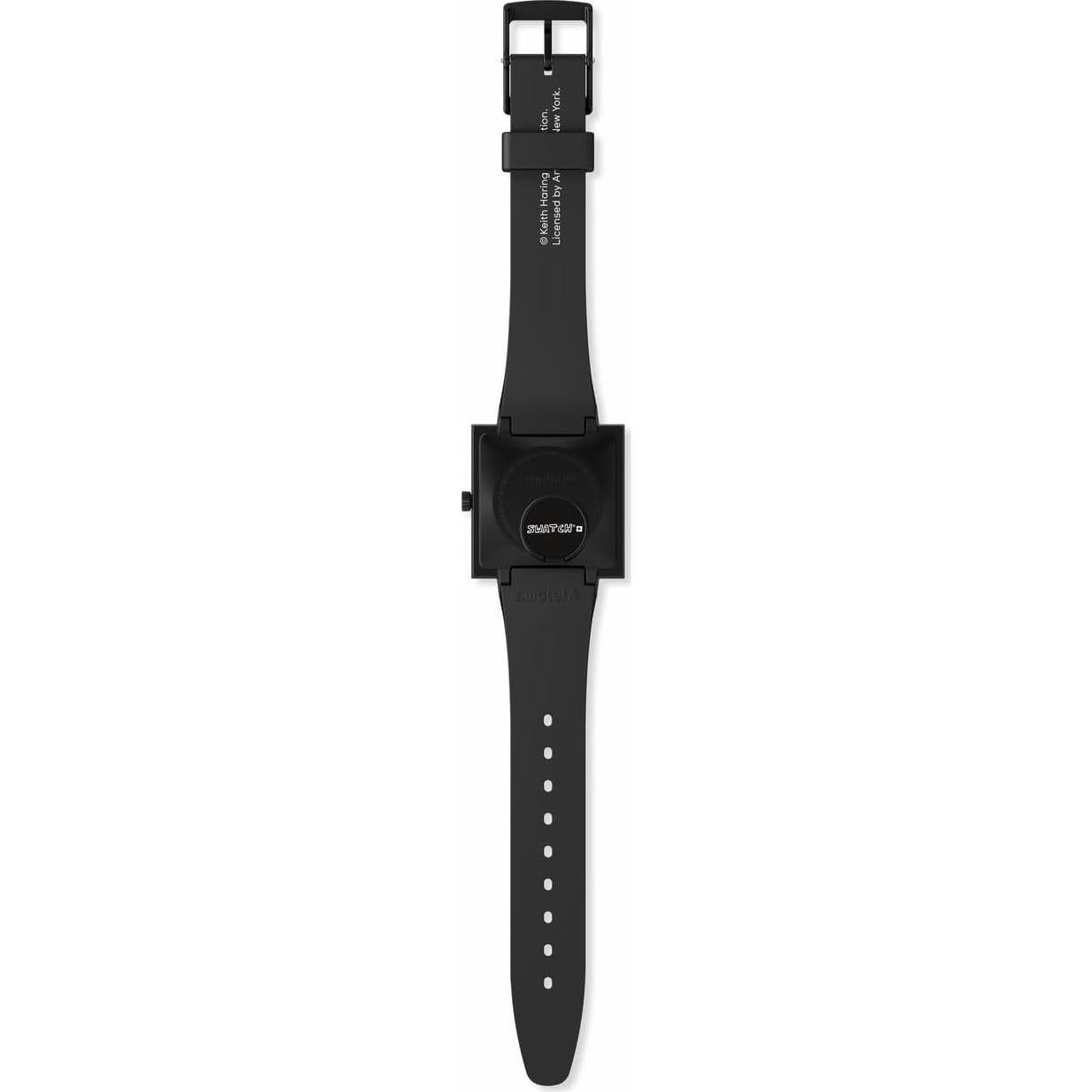 Reloj Swatch Bioceramic Cuadrado Negro 41.8mm Impermeable