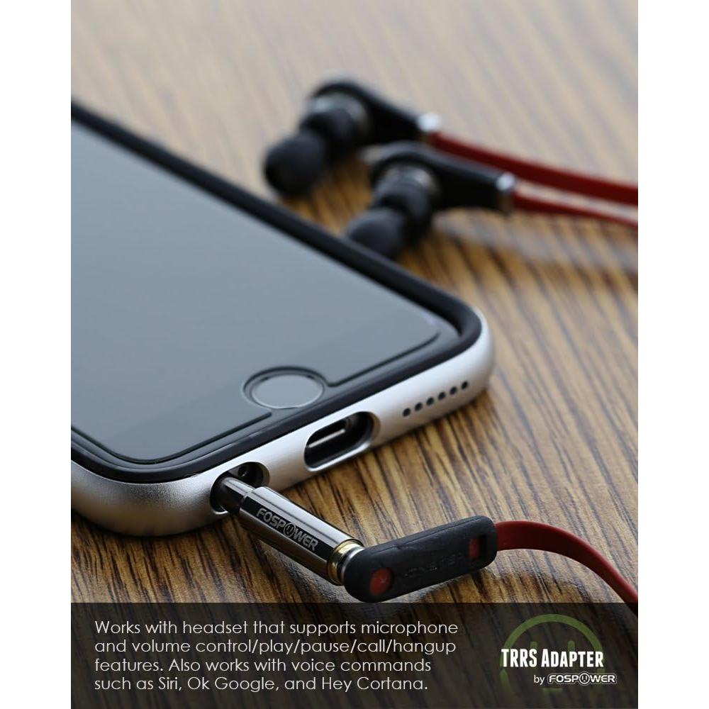 Adaptador de audio 3.5mm macho a hembra FosPower - Paquete de 3