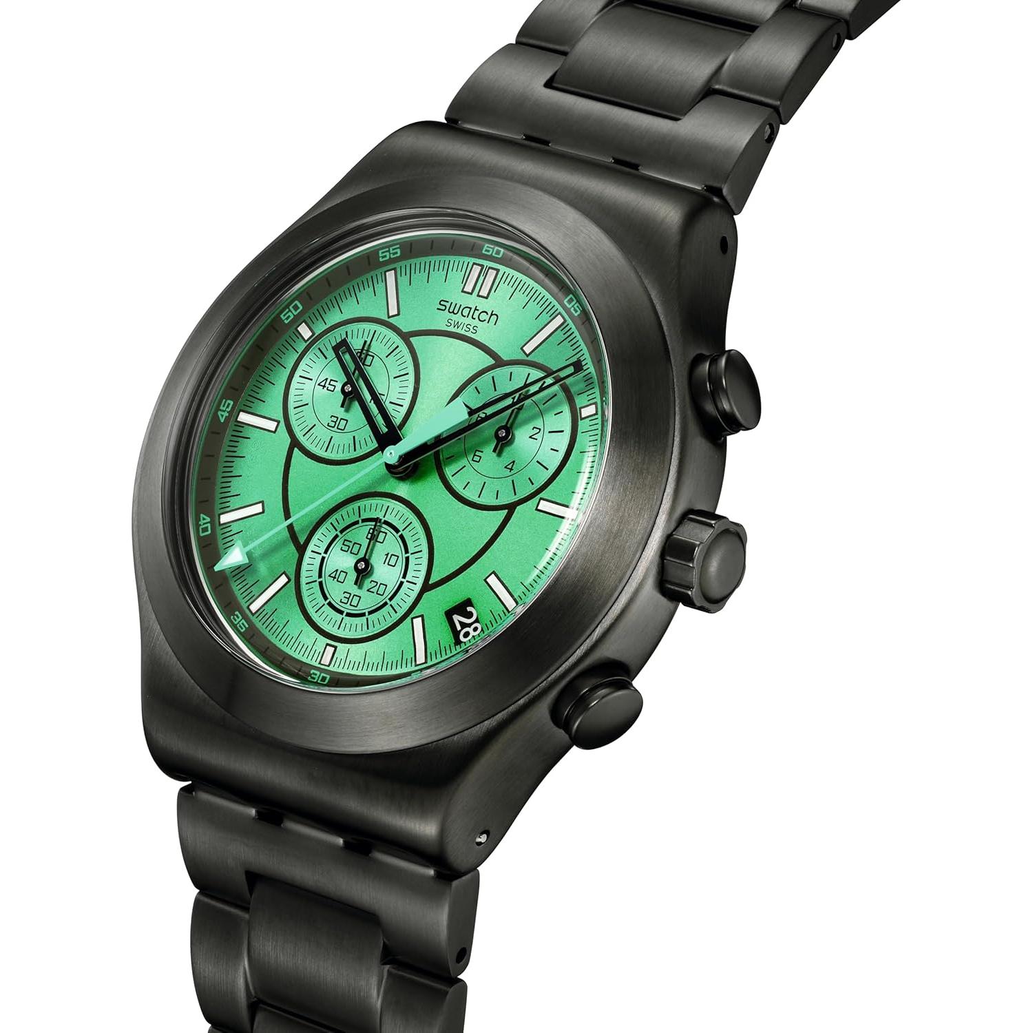 Reloj Swatch I New Chrono Unisex 43mm Cuarzo Negro Impermeable