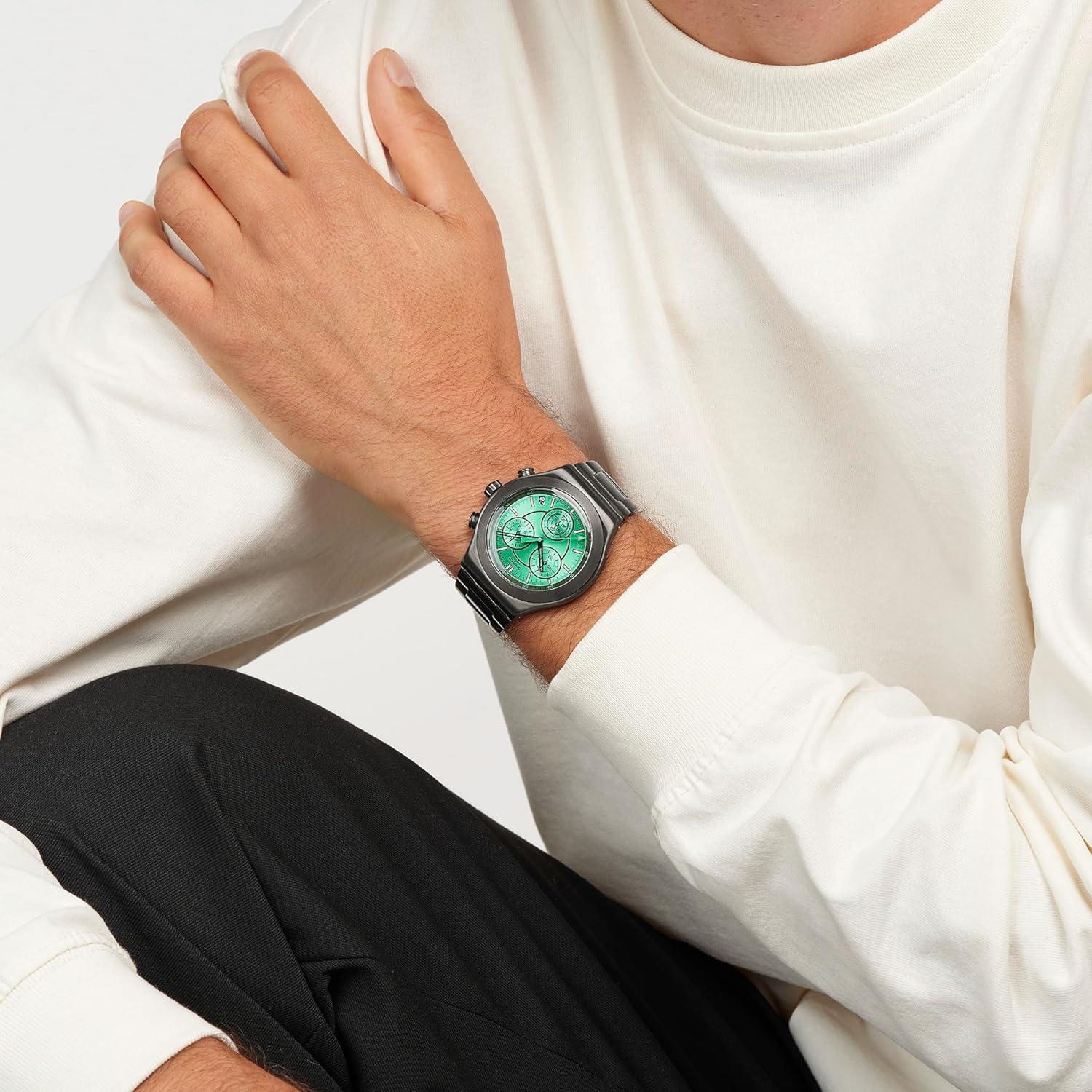 Reloj Swatch I New Chrono Unisex 43mm Cuarzo Negro Impermeable