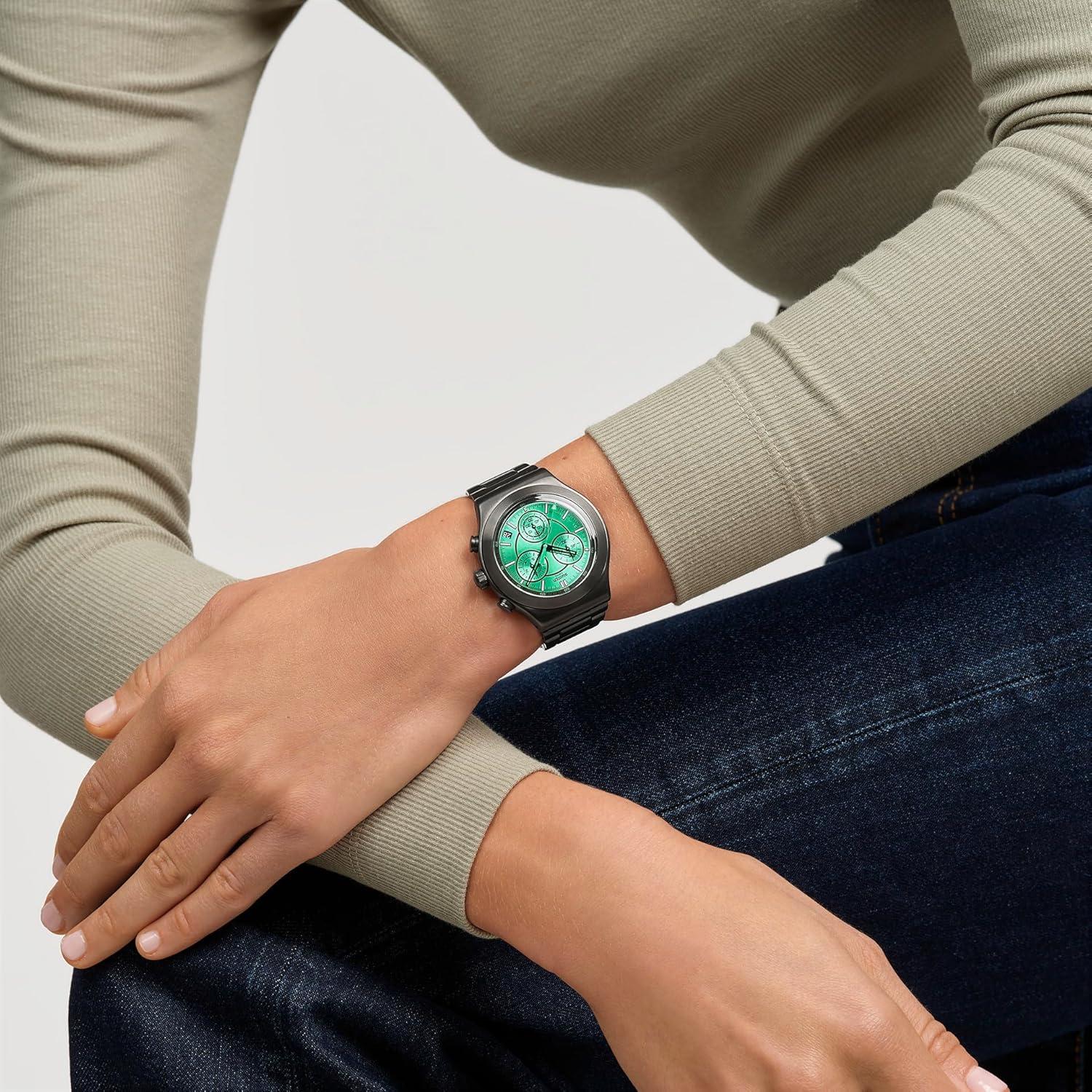 Reloj Swatch I New Chrono Unisex 43mm Cuarzo Negro Impermeable