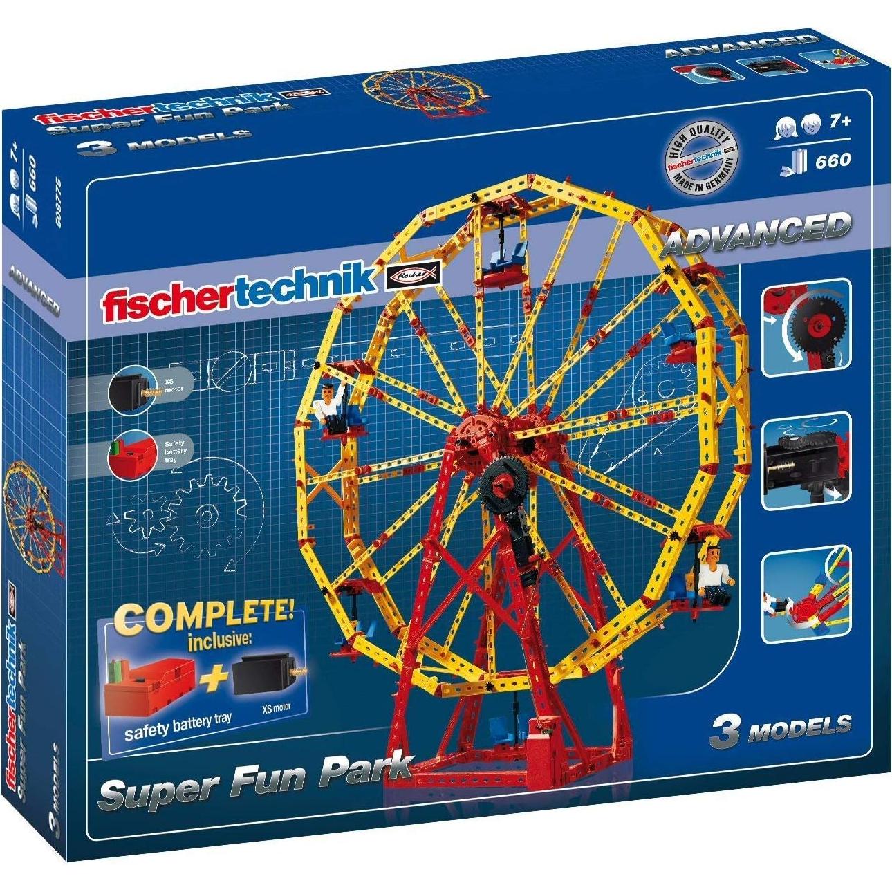 Fischertechnik Parque de Diversiones 660 Piezas Noria Motor XS