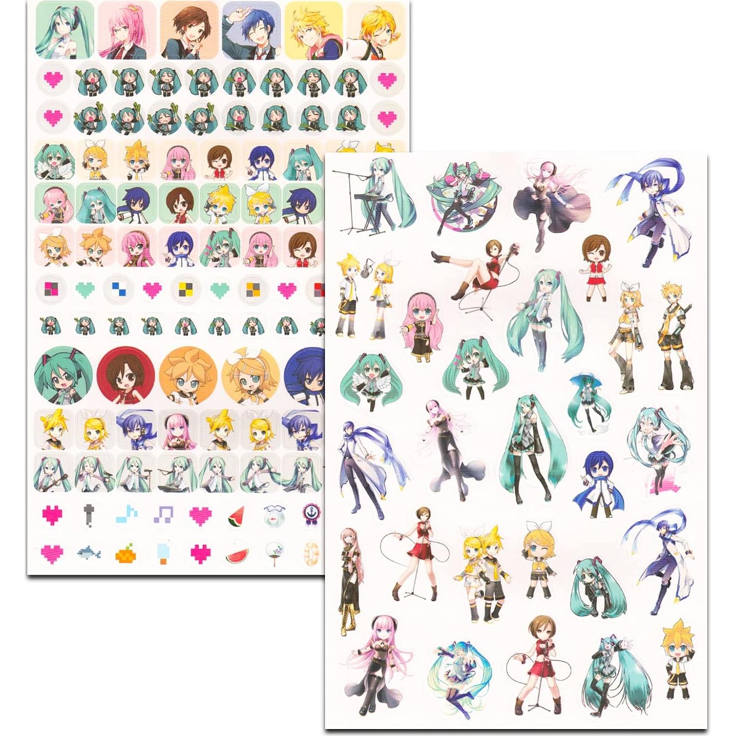 Conjunto de Stickers Hatsune Miku - 295 Stickers + Colgador