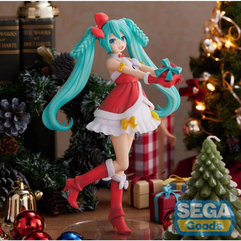Estatua Hatsune Miku Navidad 2022 SEGA 15 cm Colorida
