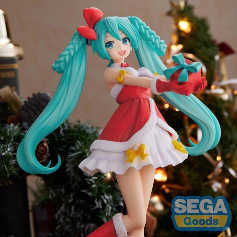 Estatua Hatsune Miku Navidad 2022 SEGA 15 cm Colorida