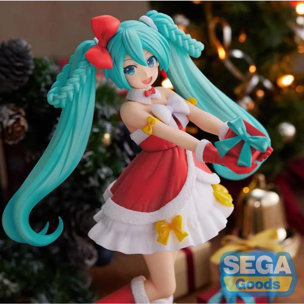 Estatua Hatsune Miku Navidad 2022 SEGA 15 cm Colorida