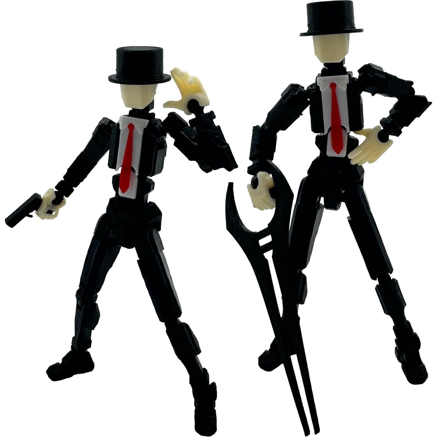 Figura de acción 3D Dummy13 Caballero Negro 14.1 cm con accesorios