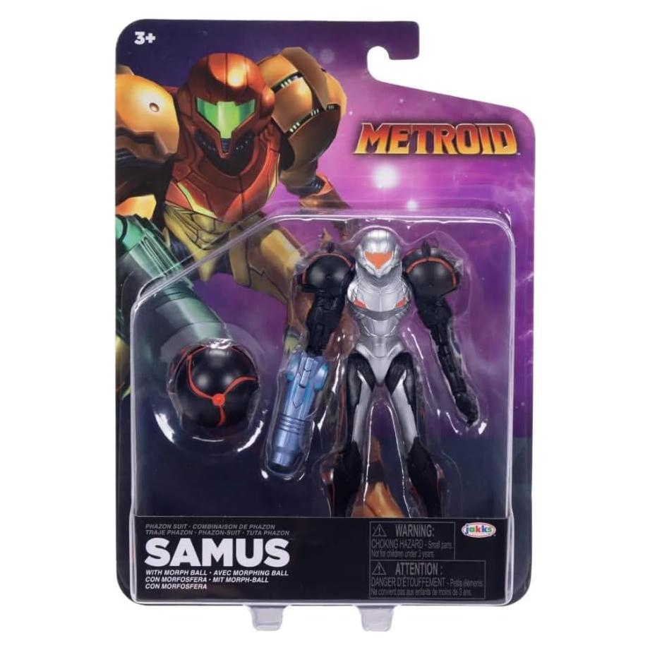 Figura de Acción Samus Phazon JAKKS Pacific con Bola Morph