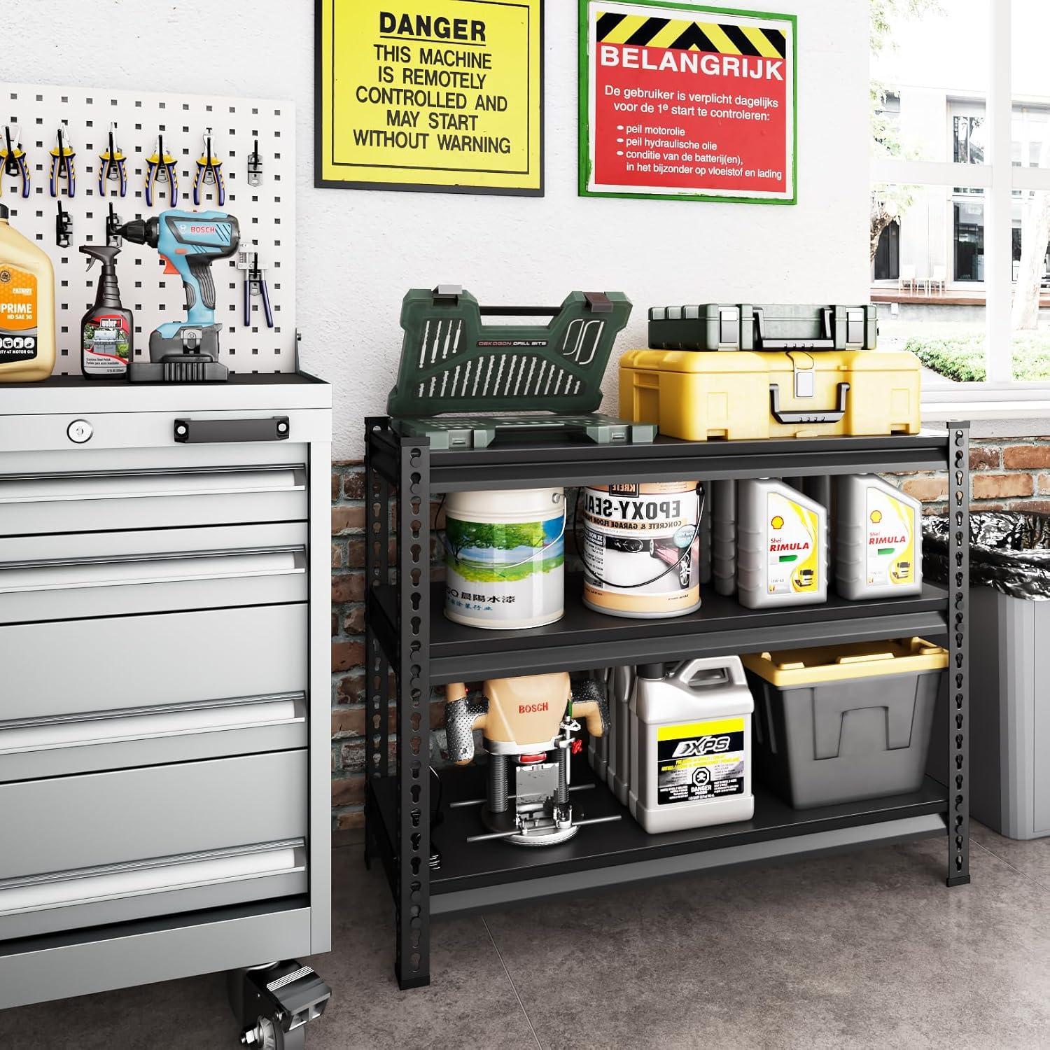 Estantería de Garaje SDXYSTCE 3 Niveles 599.7 kg Negra