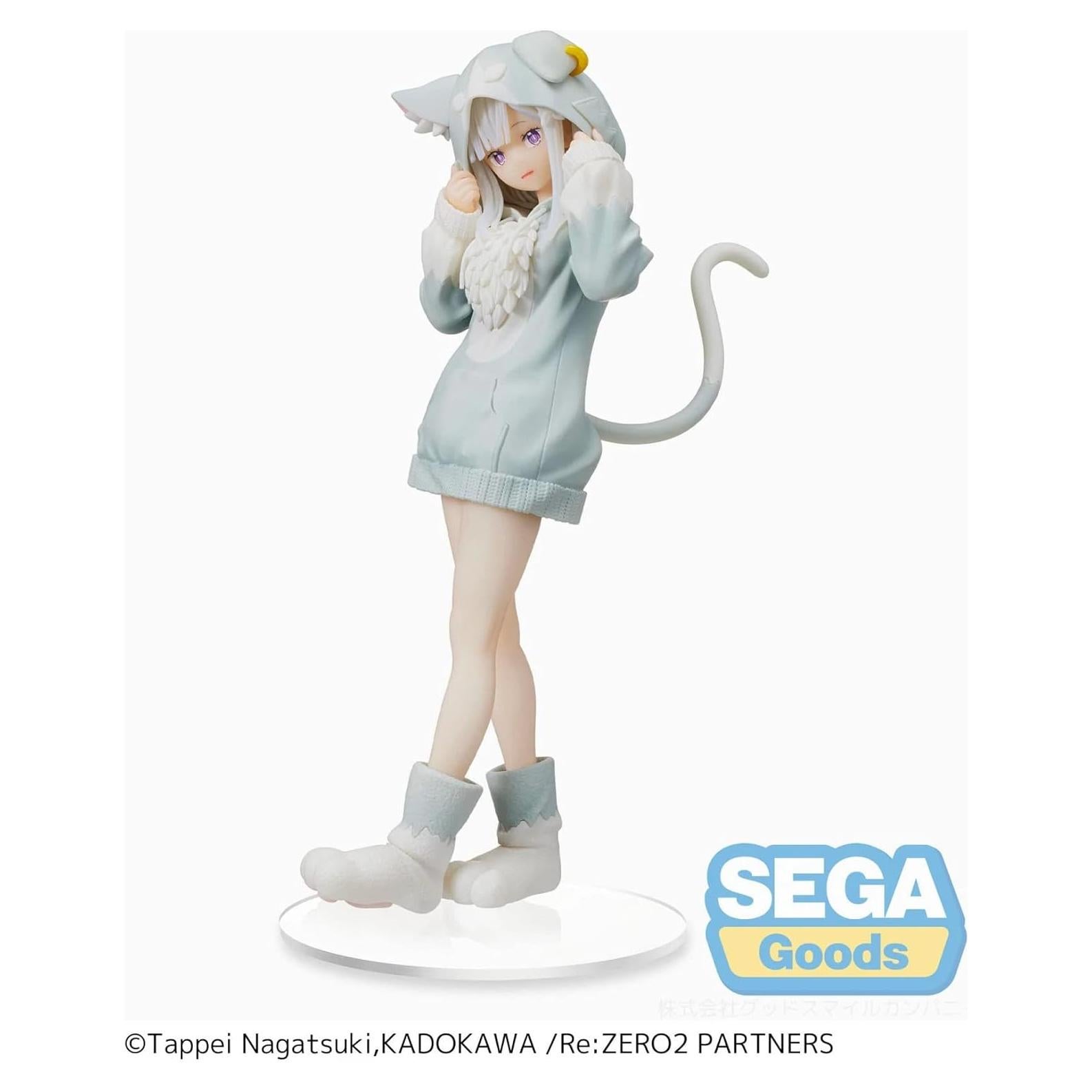 Figura Emilia Re:Zero SEGA 20.57cm - Gran Espíritu Puck