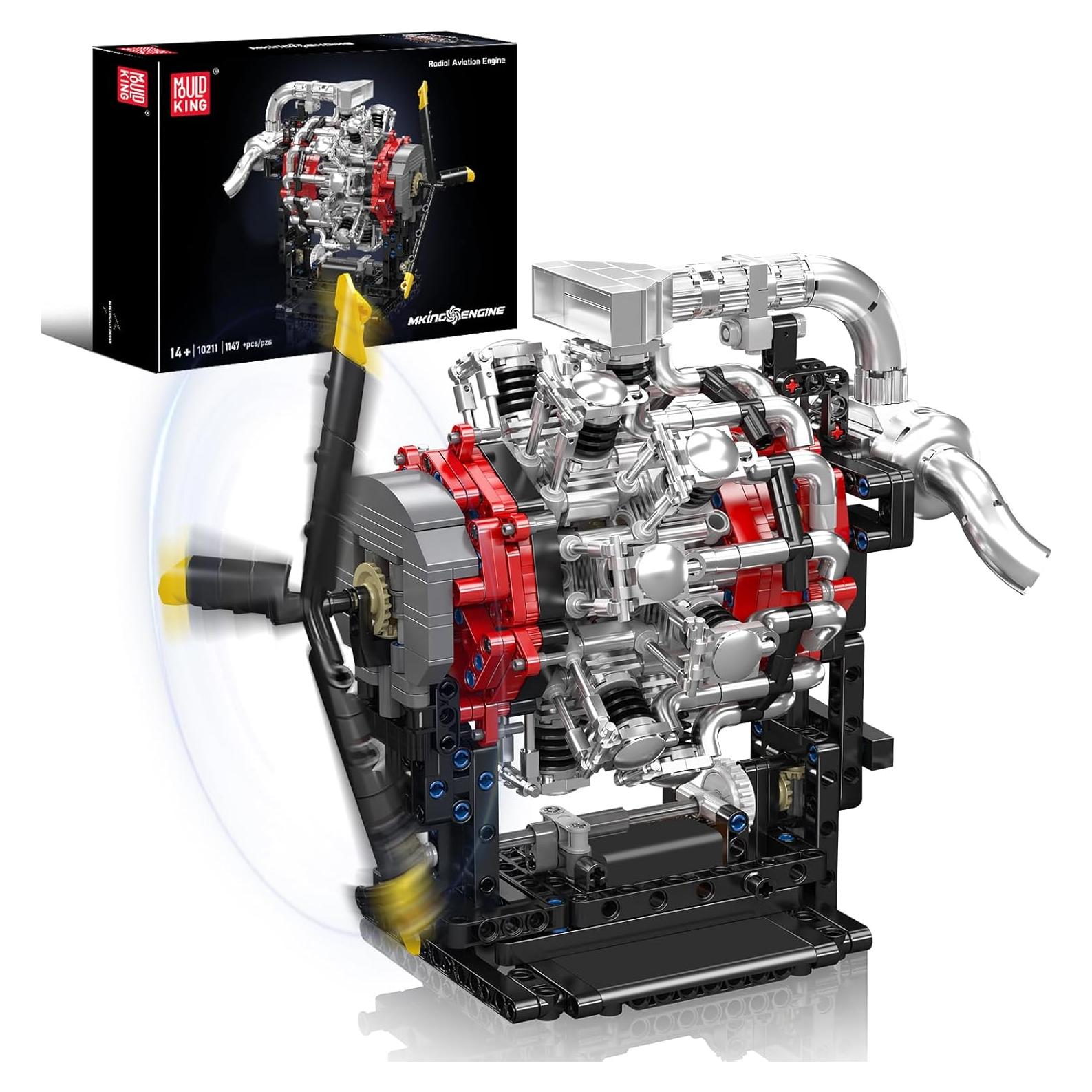 Mould King 10211 Kit de Construcción Motor Radial 1147 Piezas