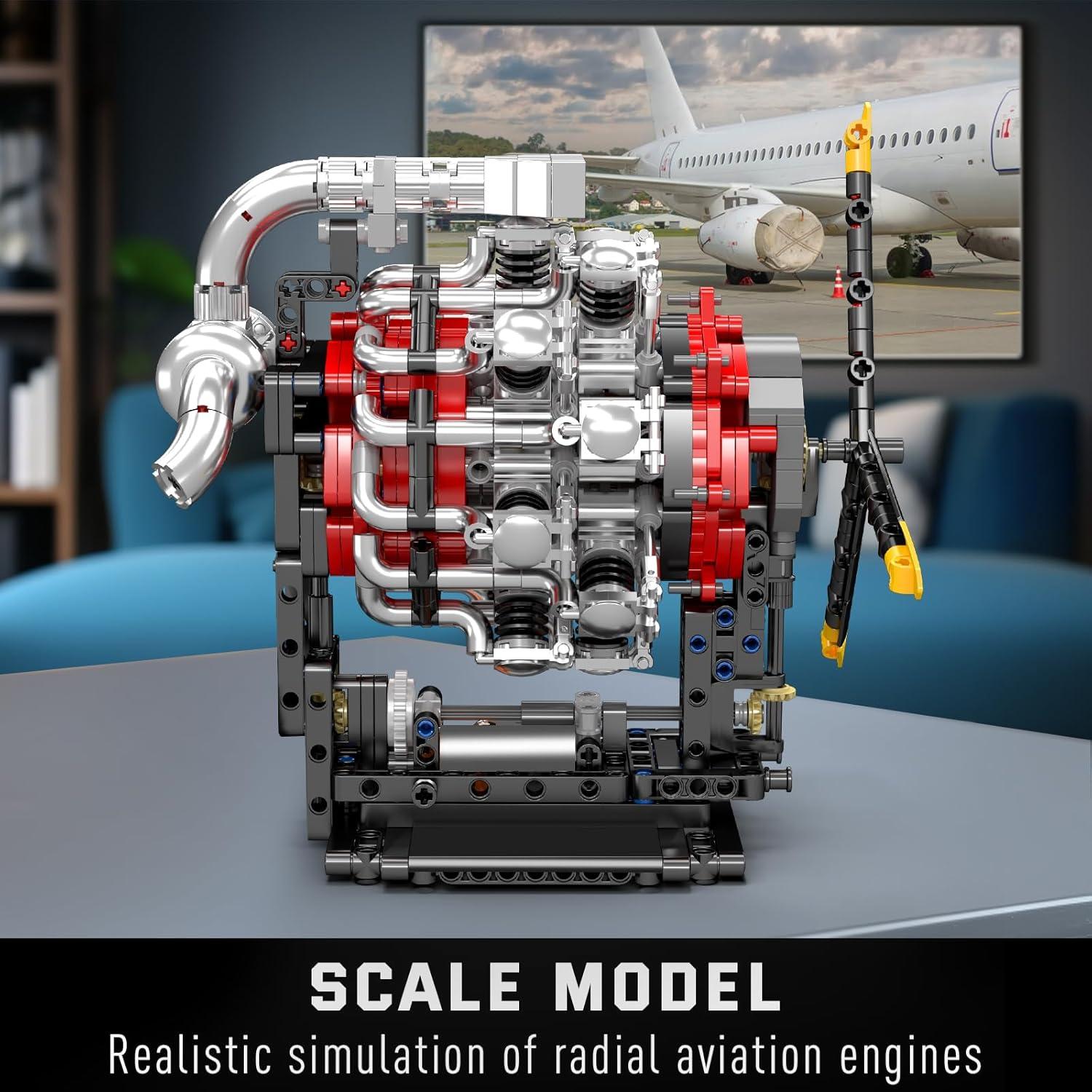 Mould King 10211 Kit de Construcción Motor Radial 1147 Piezas