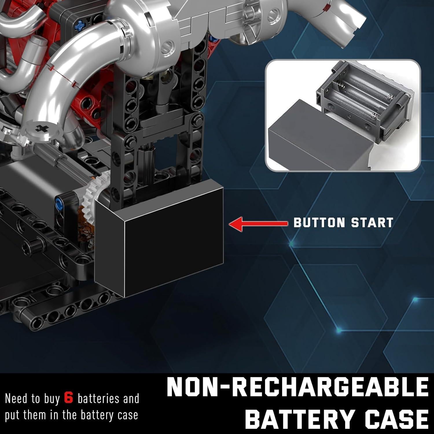 Mould King 10211 Kit de Construcción Motor Radial 1147 Piezas