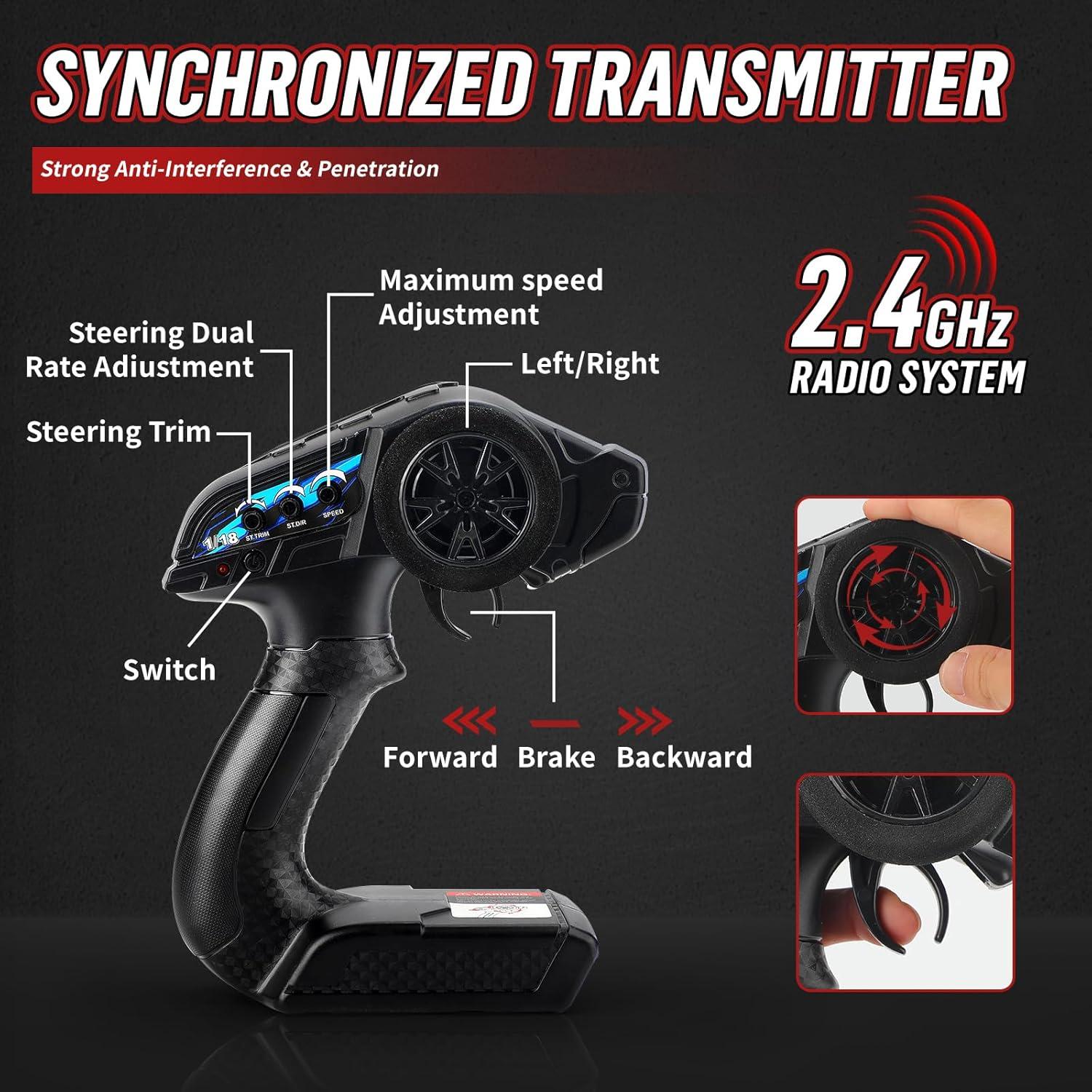 Coche RC Todo Terreno Fuzmo 1/18 Sin Escobillas 52km/h