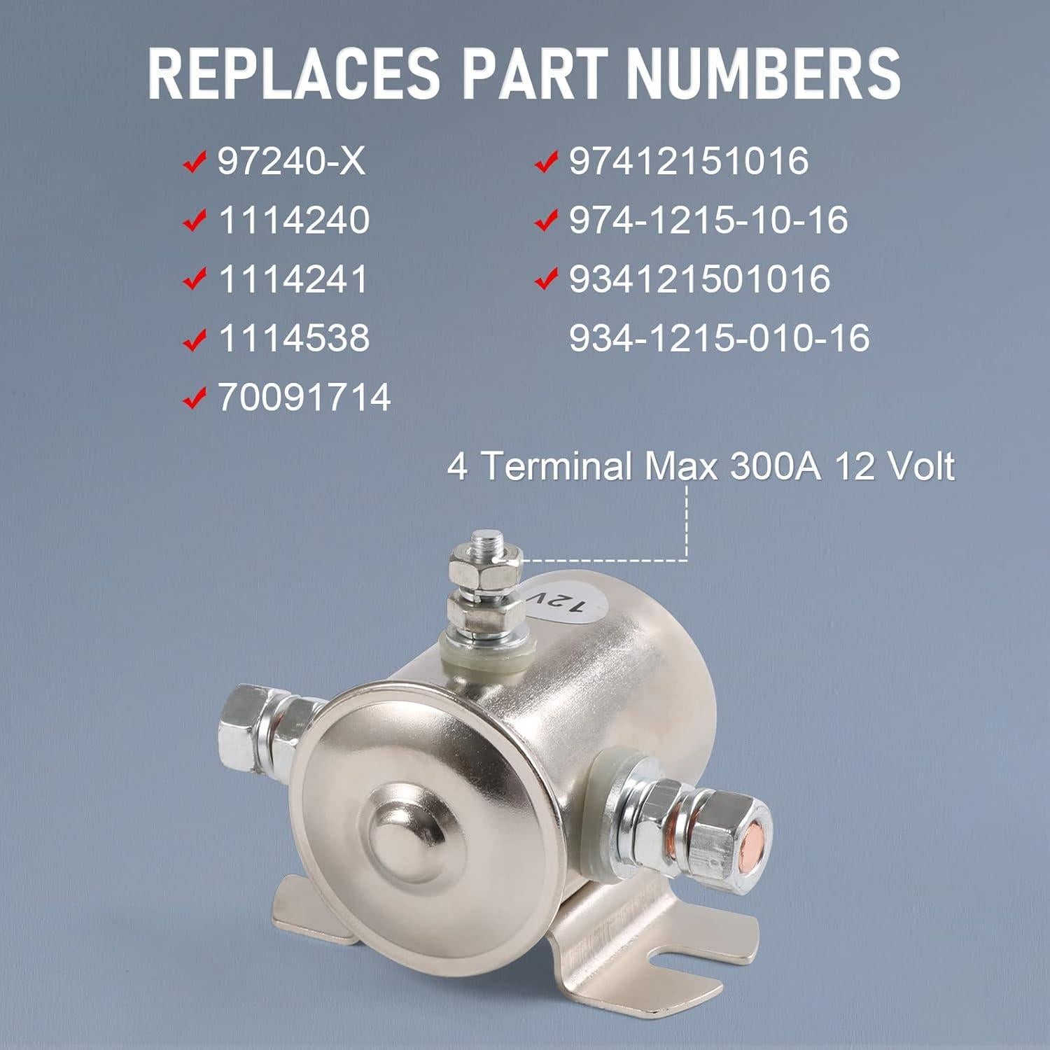 Relé de Solenoide 12V 200A LDMINDA 3 Terminales Automático