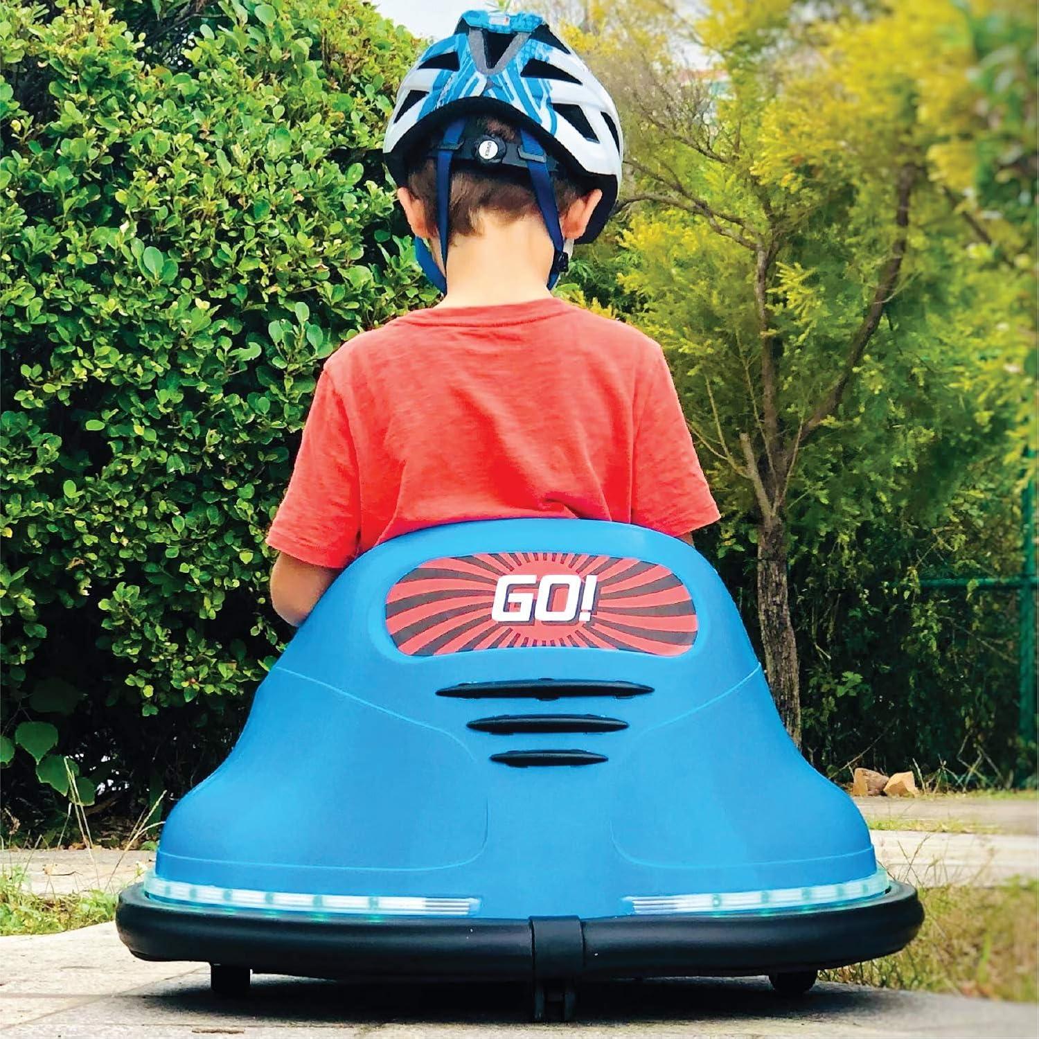 Coche de Choque Eléctrico RC La Fábrica de Burbujas Azul 68.58cm