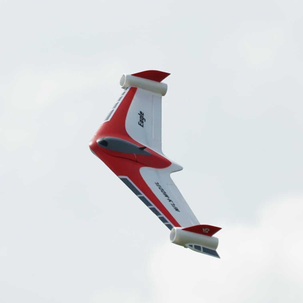 Avión RC XFly Eagle Twin 40mm EDF Ala Voladora Rojo