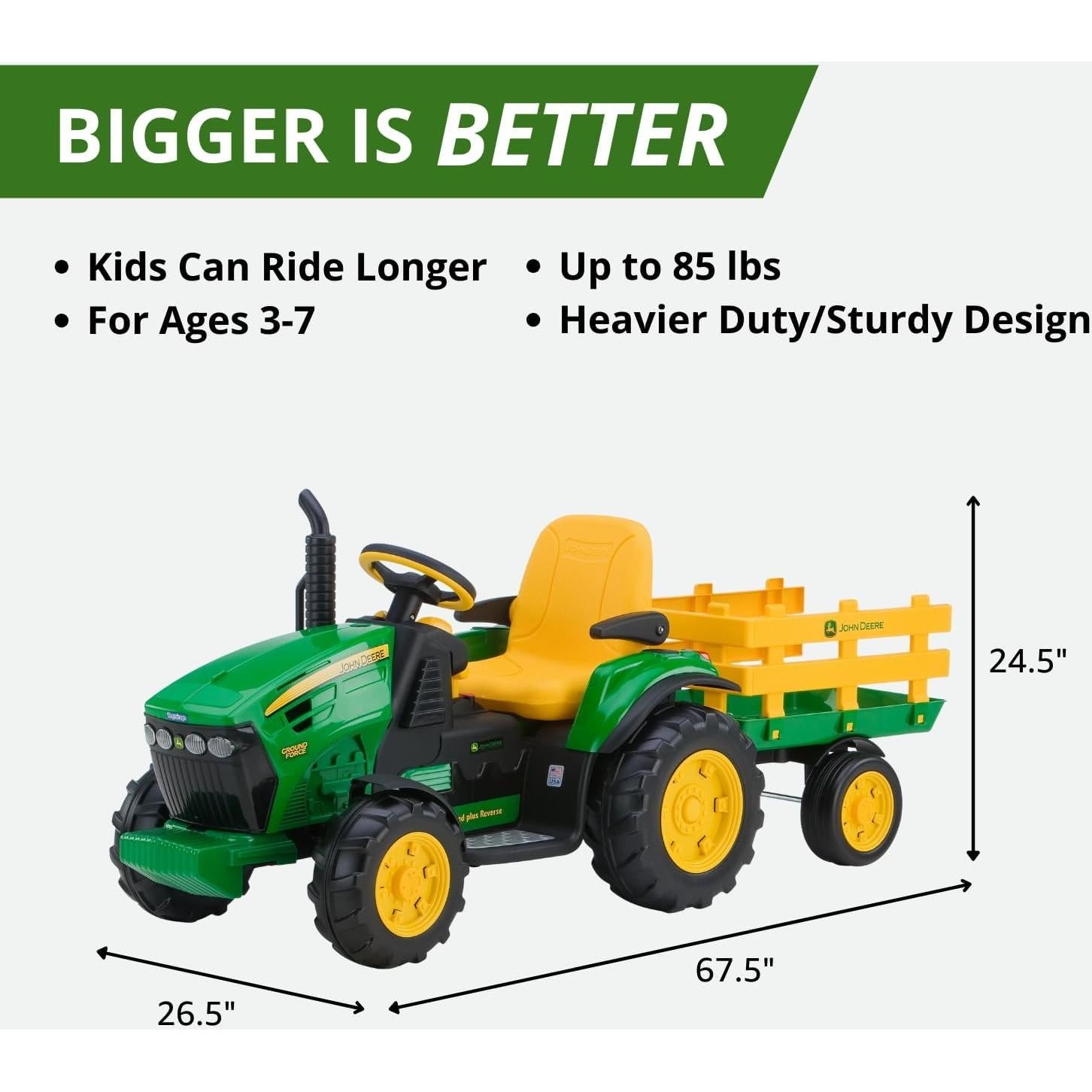 Tractor Eléctrico Peg Perego John Deere Ground Force 12V