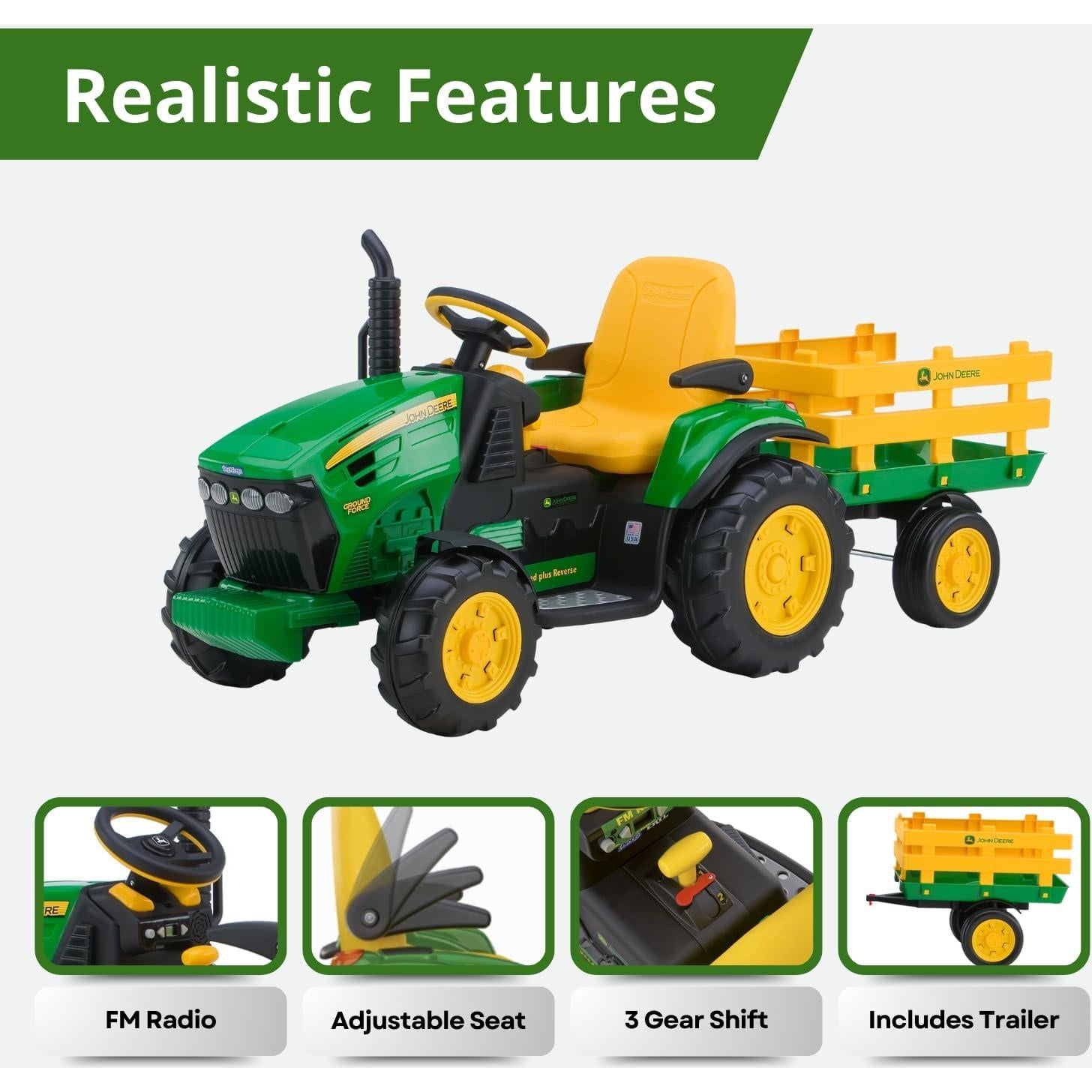 Tractor Eléctrico Peg Perego John Deere Ground Force 12V