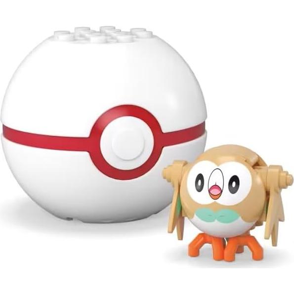 Juguete de Construcción Pokémon Rowlet Mattel 24 Piezas