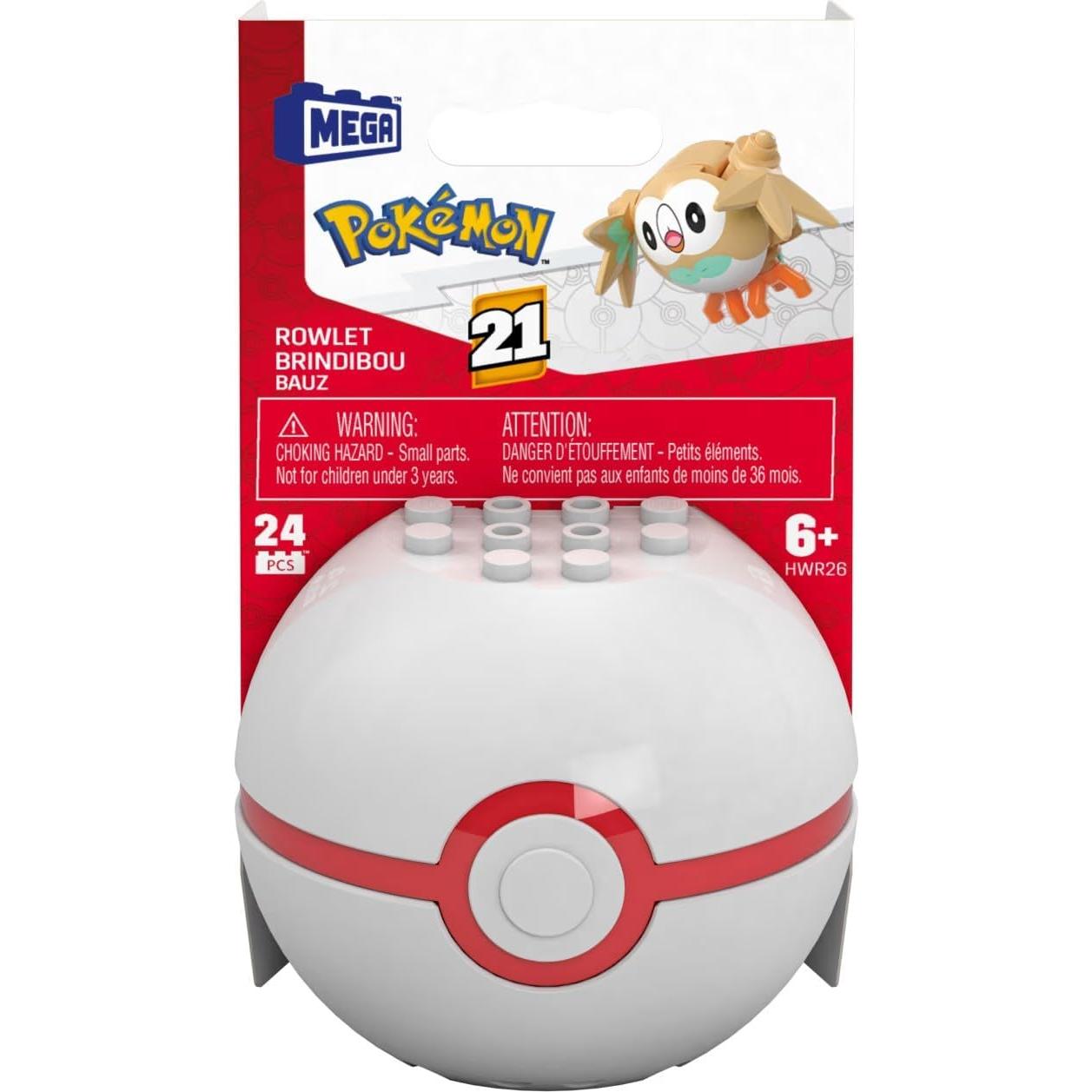 Juguete de Construcción Pokémon Rowlet Mattel 24 Piezas