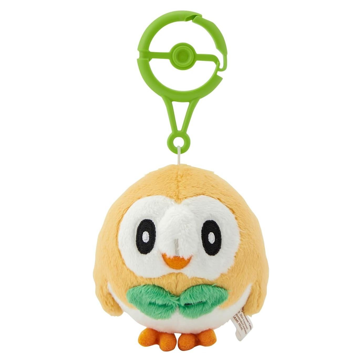 Peluche Rowlet con Mosquetón Centro Pokémon 16x9x7 cm