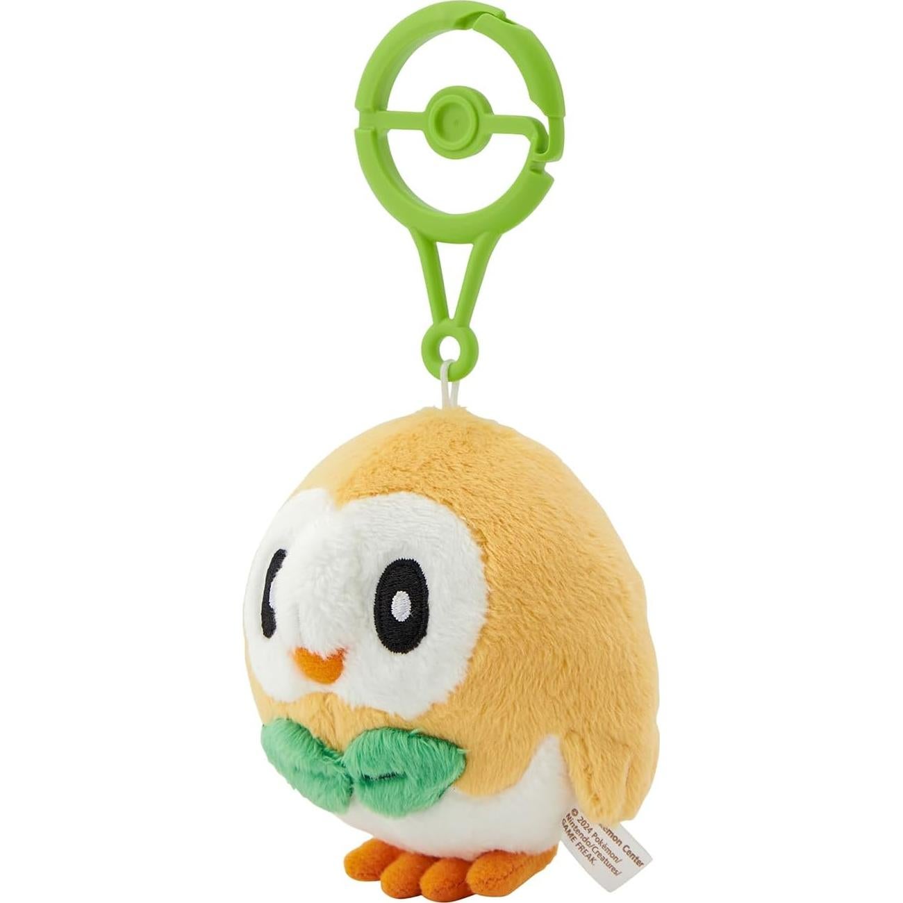 Peluche Rowlet con Mosquetón Centro Pokémon 16x9x7 cm