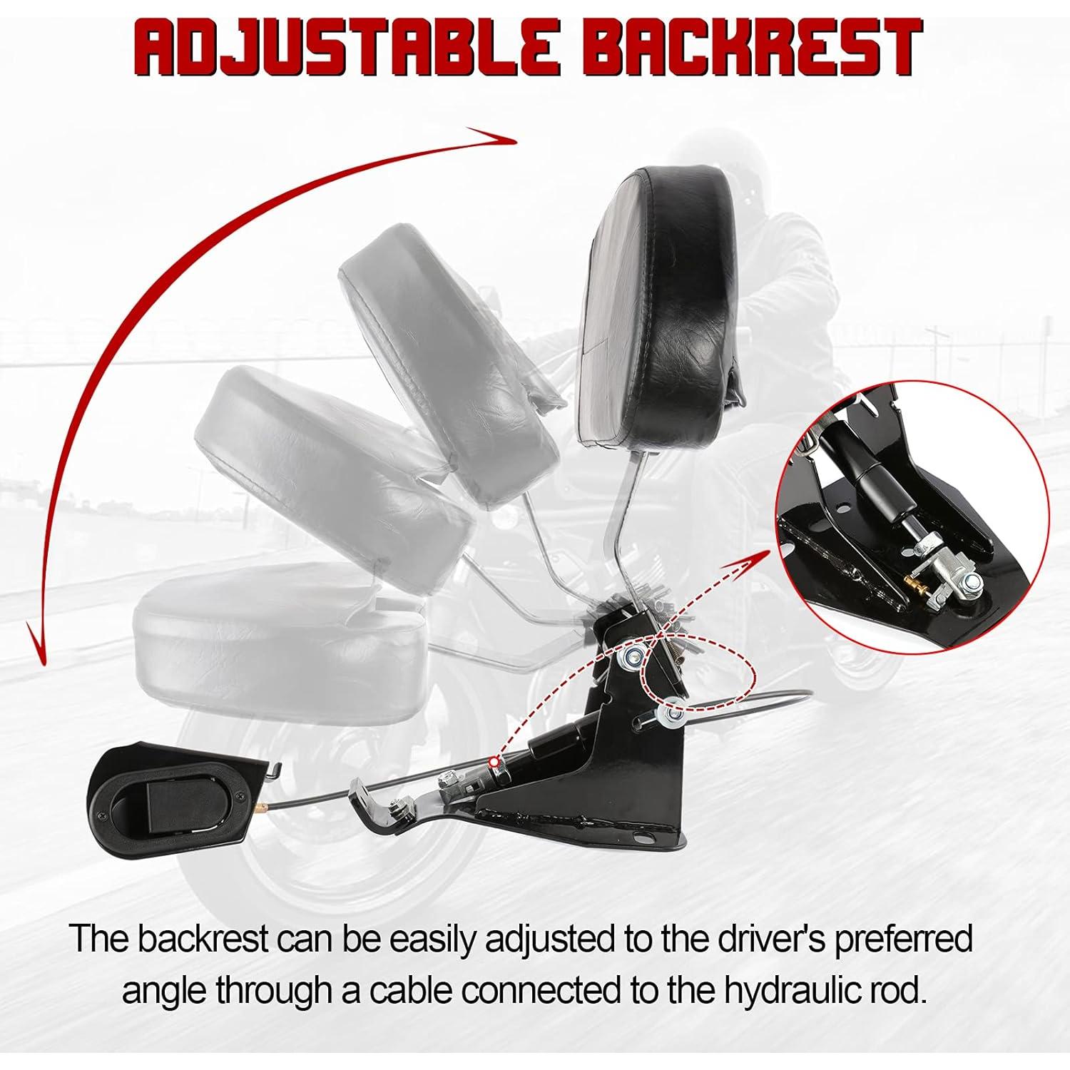 Respaldo Ajustable INNOGLOW para Conductor Harley 2009-2020