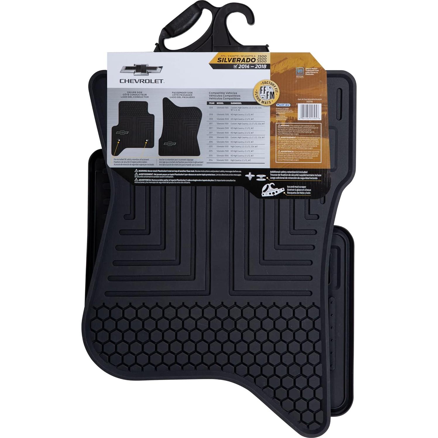 Alfombrillas de Piso Frontales Plasticolor para Chevrolet Silverado 2014-2018