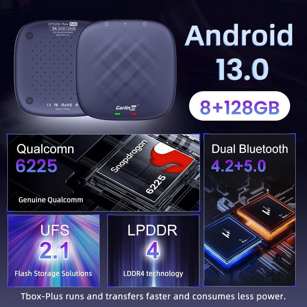Adaptador Carlinkit AI Box Max Plus para CarPlay y Android 13.0