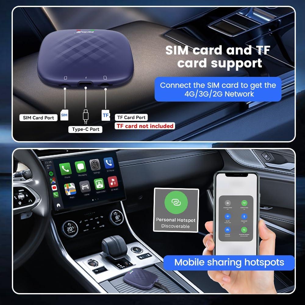 Adaptador Carlinkit AI Box Max Plus para CarPlay y Android 13.0