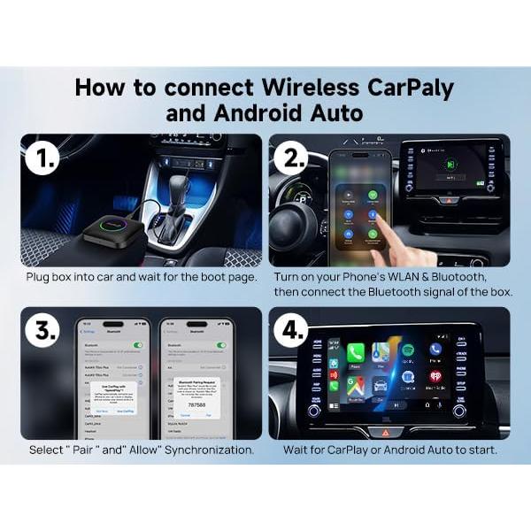 Adaptador Carlinkit AI Box Max Plus para CarPlay y Android 13.0