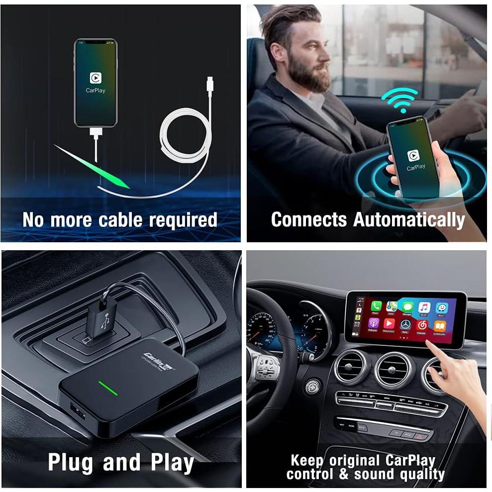 Adaptador Inalámbrico CarPlay Carlinkit 3.0 para Autos 2016-2018