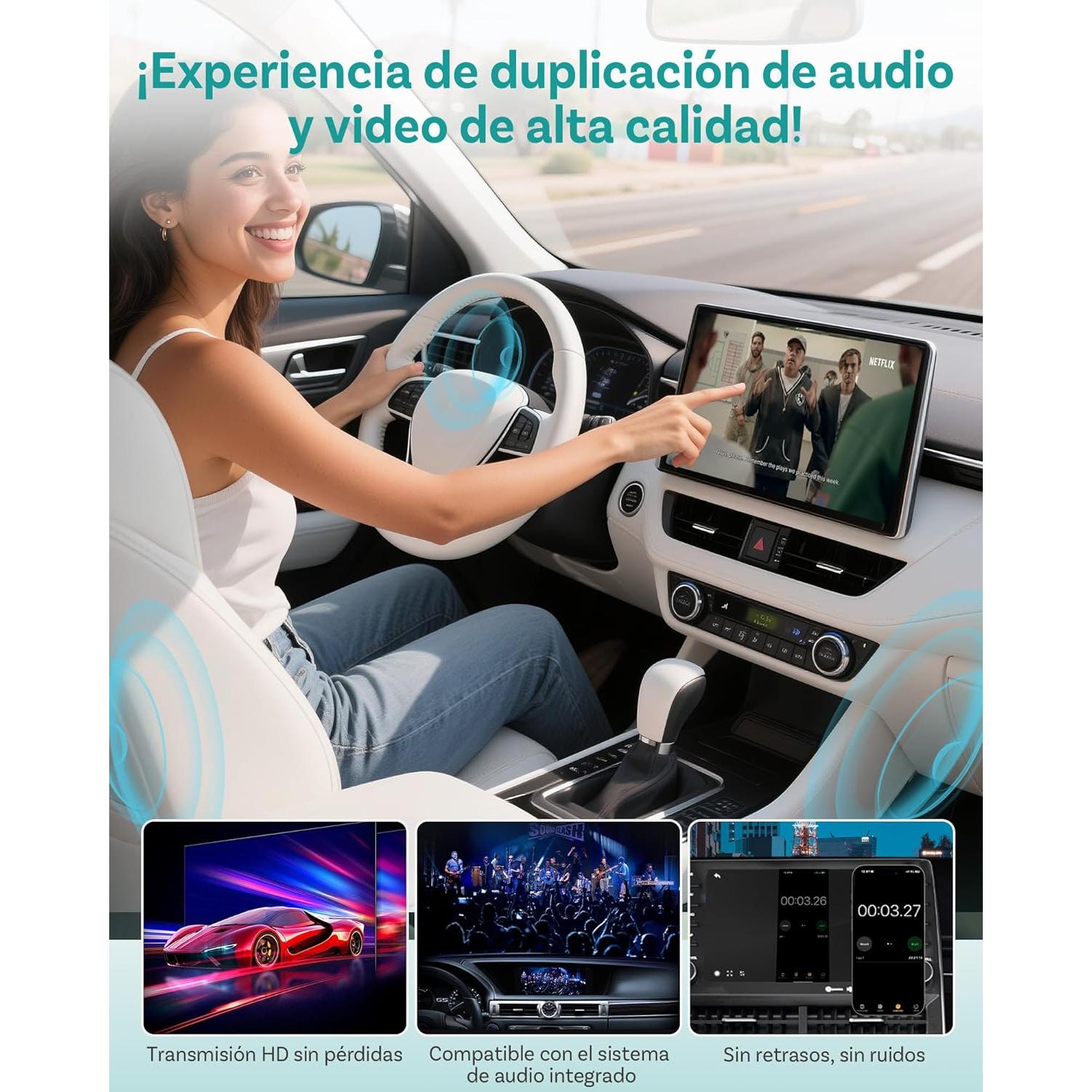 Ottocast Mirror Touch - Adaptador Inalámbrico CarPlay 207g