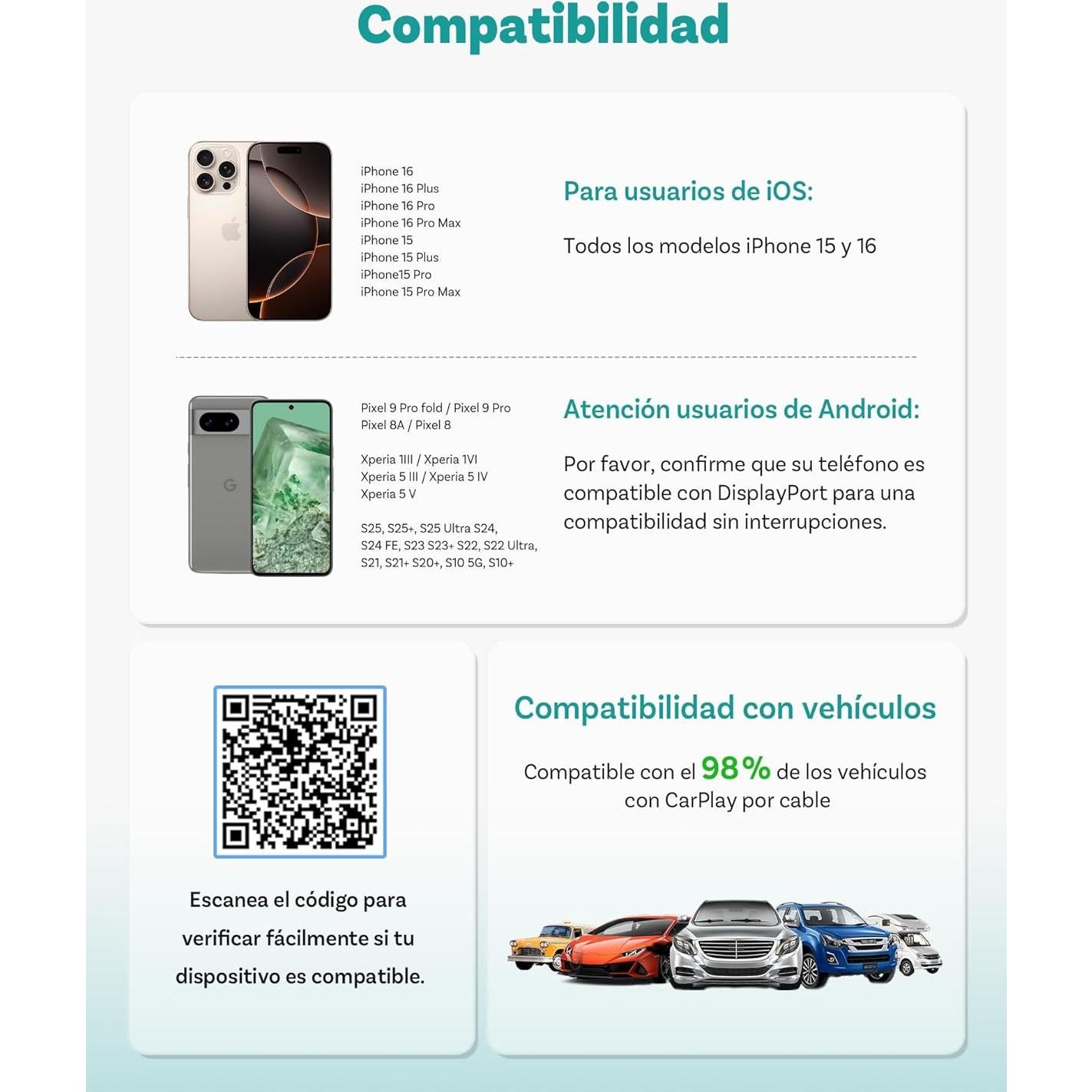 Ottocast Mirror Touch - Adaptador Inalámbrico CarPlay 207g