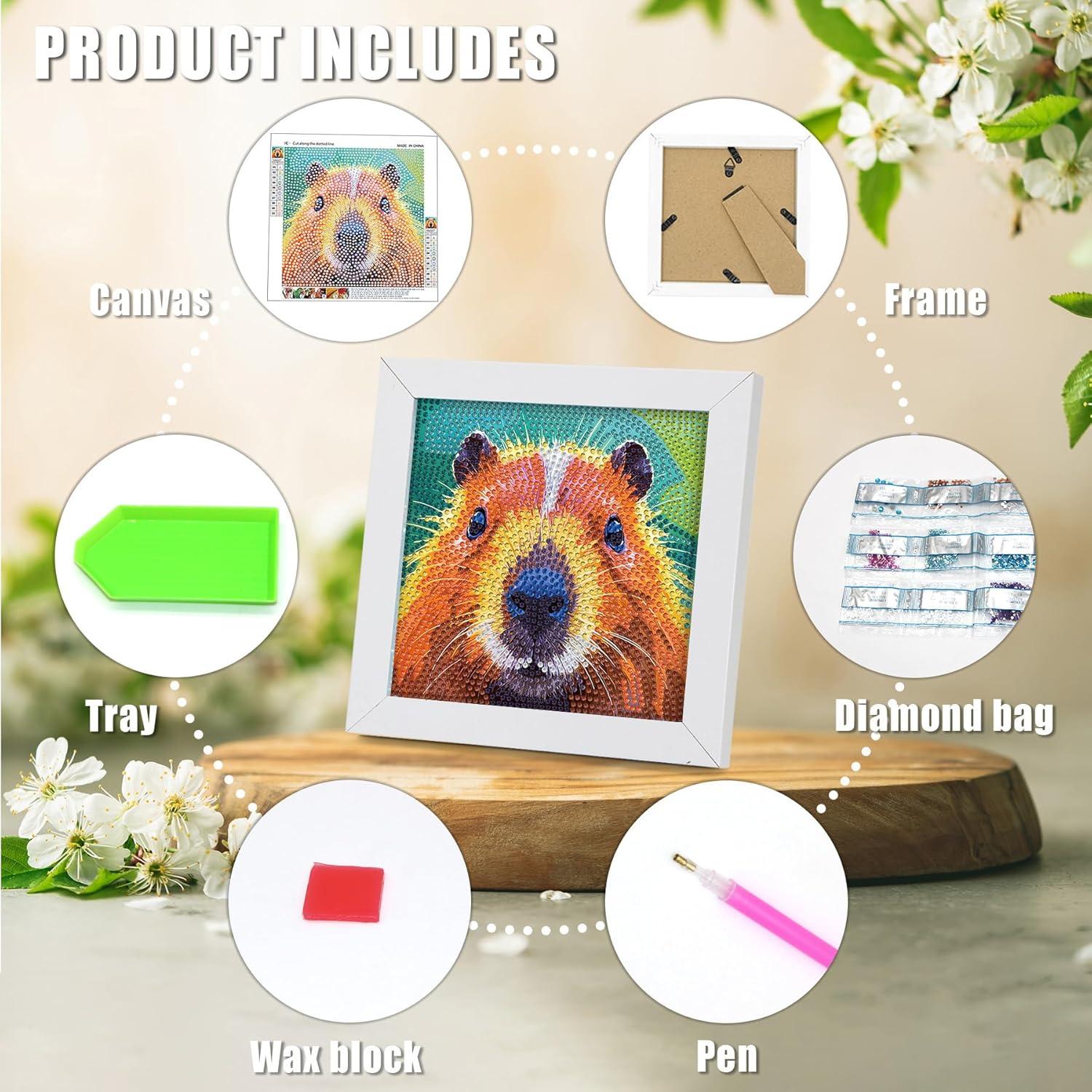 Kit de Pintura de Diamantes Lesaonsy Capibara 15x15cm